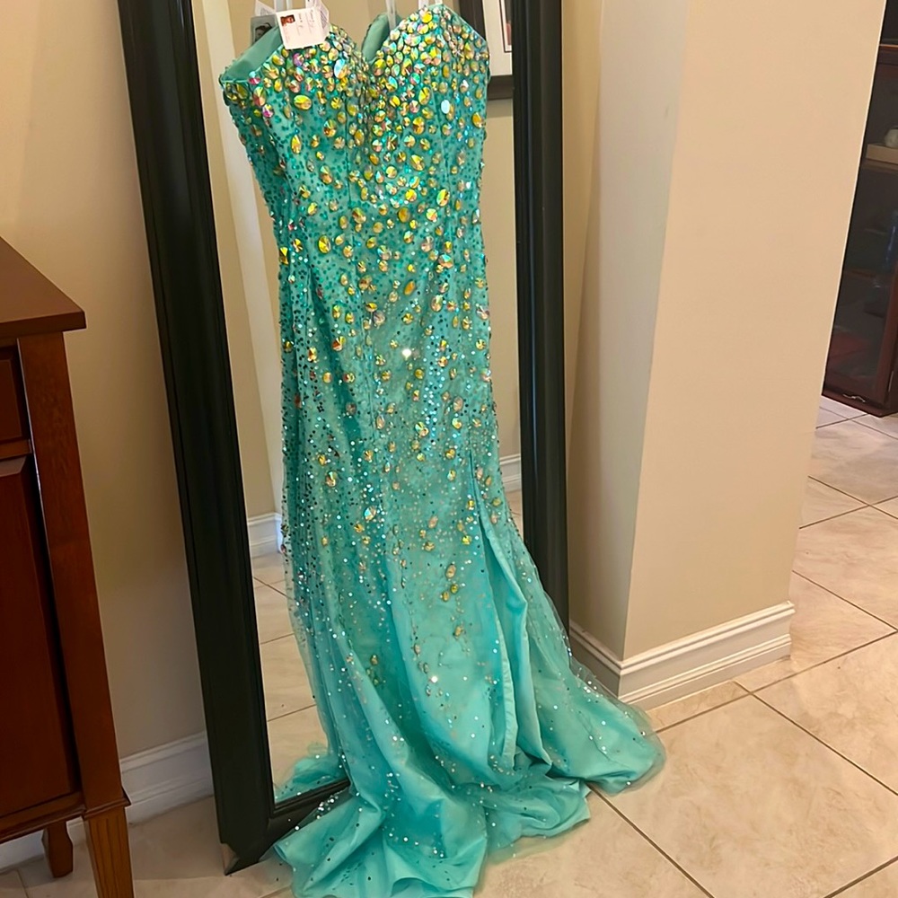 Long beaded gown